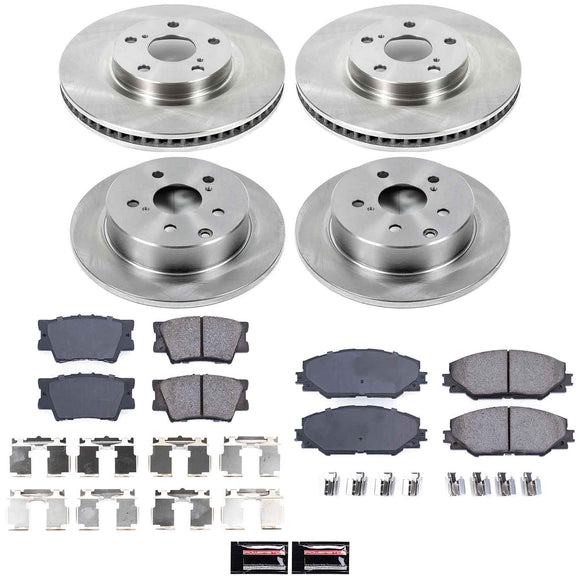 PowerStop OE Stock Replacement Low-Dust Ceramic Brake Pad and Rotor Kit