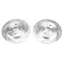 PowerStop Evolution Drilled Slotted Rotors Pair Rear For Toyota Yaris