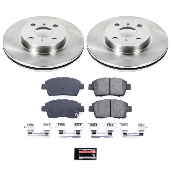 PowerStop OE Stock Replacement Low-Dust Ceramic Brake Pad and Rotor Kit