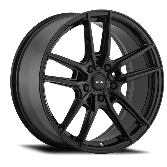 19x8.5 Konig Myth Gloss Black 5x108 5x4.25 ET40 Wheel Rim