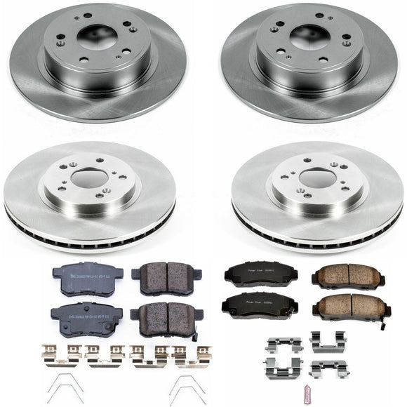 PowerStop OE Stock Replacement Low-Dust Ceramic Brake Pad and Rotor Kit