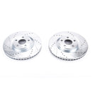 PowerStop Evolution Drilled Slotted Rotors Pair Front For Ford Edge