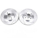 PowerStop Evolution Drilled Slotted Rotors Pair Front For Volkswagen Jetta