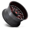 22x12 Fuel Off-Road D808 Hurricane Gloss Black Red Tint 6x139.7 ET-44 Wheel