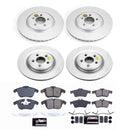PowerStop Genuine Geomet Coated Rotor and Carbon-Fiber Ceramic Brake Pad Kit