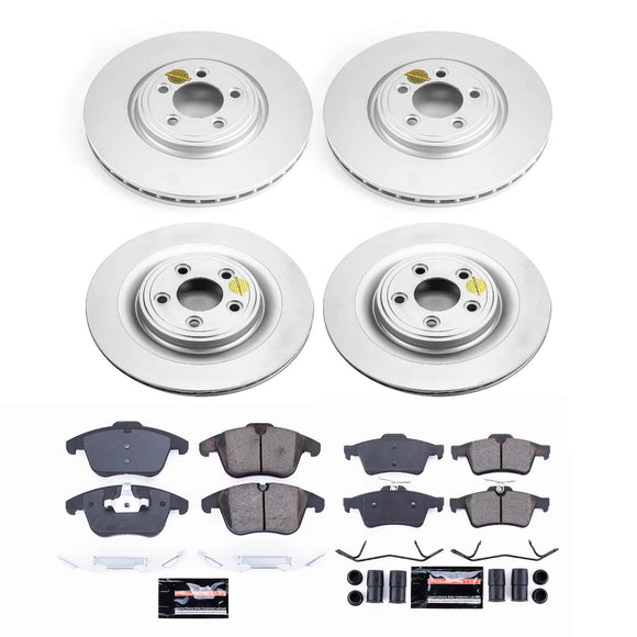 PowerStop Genuine Geomet Coated Rotor and Carbon-Fiber Ceramic Brake Pad Kit