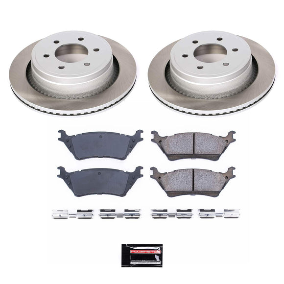 PowerStop Semi-Coated Rotor and Low-Dust Ceramic Brake Pad Kit