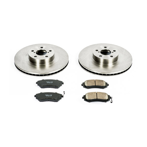 PowerStop OE Stock Replacement Low-Dust Ceramic Brake Pad and Rotor Kit