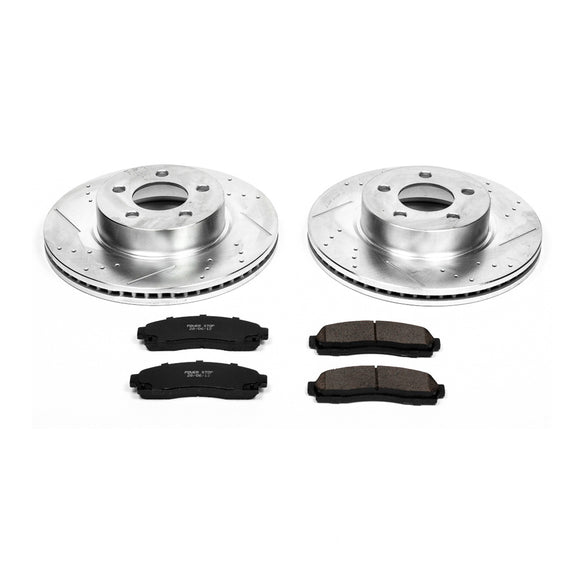 PowerStop Z23 Daily Driver Carbon-Fiber Ceramic Brake Pad and Drilled & Slotted
