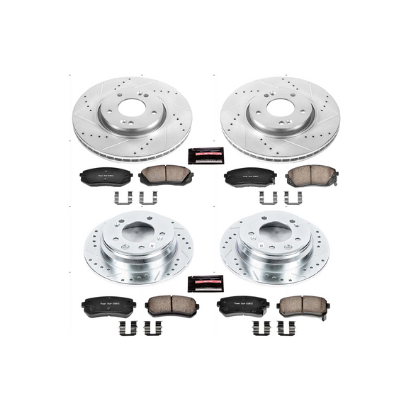 PowerStop Z23 Daily Driver Carbon-Fiber Ceramic Brake Pad and Drilled & Slotted