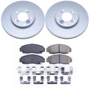 PowerStop Genuine Geomet Coated Rotor and Low-Dust Ceramic Brake Pad Kit