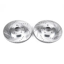 PowerStop Evolution Drilled Slotted Rotors Pair Front For Acura TL