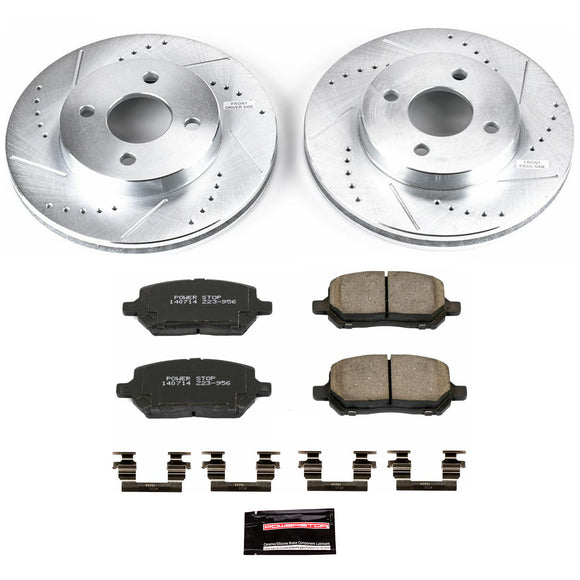 PowerStop Z23 Daily Driver Carbon-Fiber Ceramic Brake Pad and Drilled & Slotted