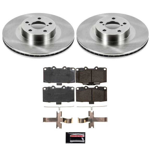 PowerStop OE Stock Replacement Low-Dust Ceramic Brake Pad and Rotor Kit