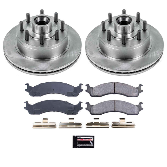 PowerStop OE Stock Replacement Low-Dust Ceramic Brake Pad and Rotor Kit