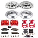 PowerStop Z23 Daily Driver Carbon-Fiber Ceramic Pads Drilled & Slotted Rotor & C