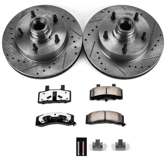 PowerStop Z36 Carbon-Fiber Ceramic Brake Pad with Drilled and Slotted Rotor Kit