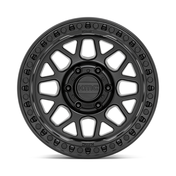 18X8.5 KMC KM549 GRS Machined With Gloss Black Lip 8x180 ET0 Wheel Rim