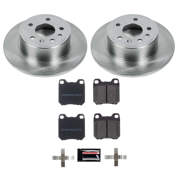 PowerStop OE Stock Replacement Low-Dust Ceramic Brake Pad and Rotor Kit