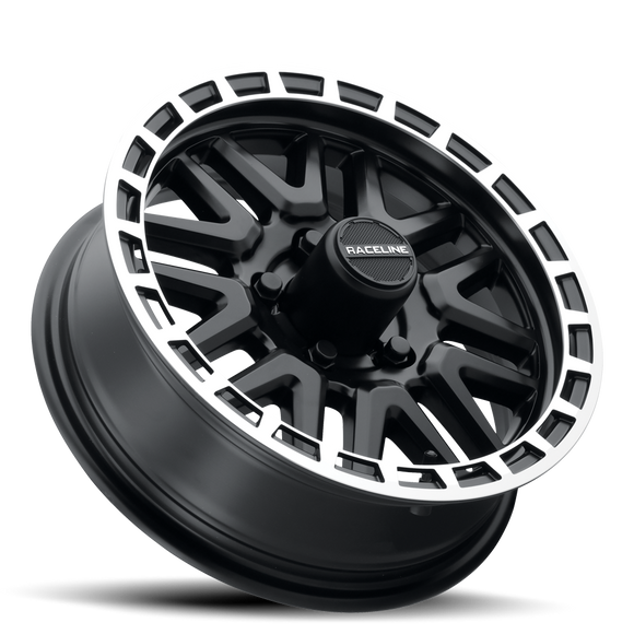 15x5 Raceline 953BM Black / Machined 5x114.3 5x4.5 ET0 Wheel Rim