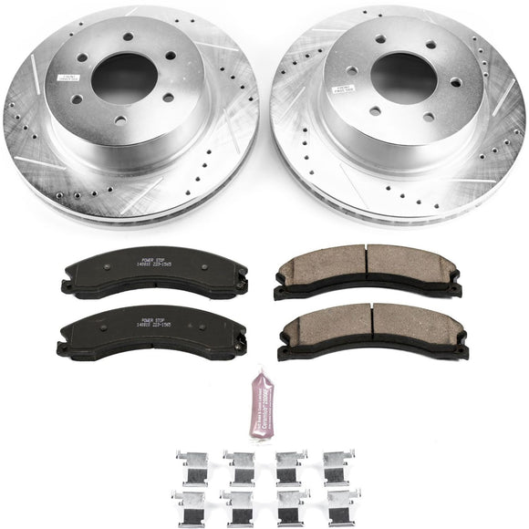 PowerStop Z23 Daily Driver Carbon-Fiber Ceramic Brake Pad and Drilled & Slotted