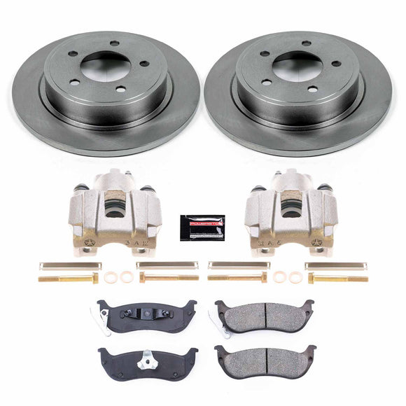 PowerStop OE Stock Replacement Low-Dust Ceramic Brake Pad, Rotor and Caliper Kit
