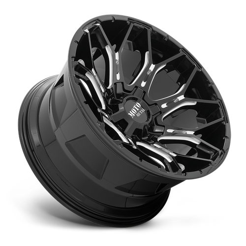 20x10 Moto Metal MO808 Sniper Gloss Black Milled 8x170 ET-18 CB125.1 Wheel