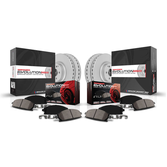 PowerStop Genuine Geomet Coated Rotor and Carbon-Fiber Ceramic Brake Pad Kit