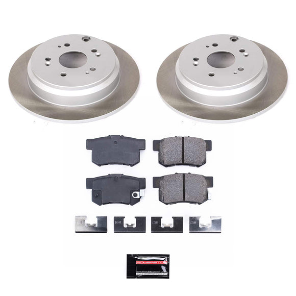 PowerStop Semi-Coated Rotor and Low-Dust Ceramic Brake Pad Kit