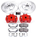 PowerStop Z26 Street Performance Ceramic Brake Pad, Drilled Slotted Rotor, and C