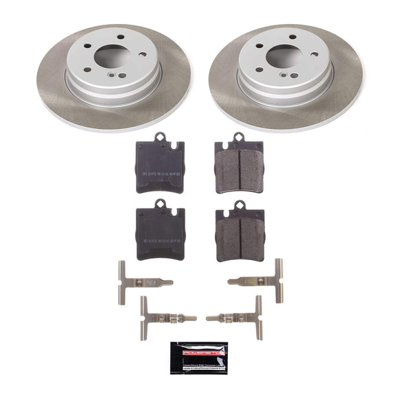 PowerStop Semi-Coated Rotor and Low-Dust Ceramic Brake Pad Kit