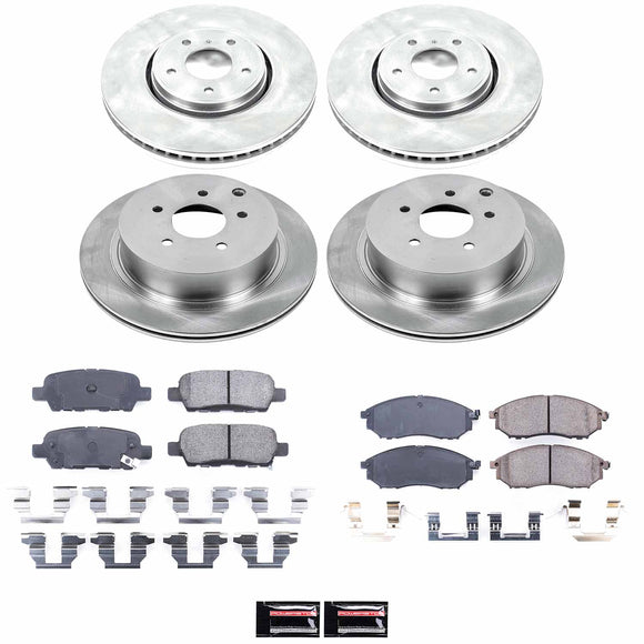 PowerStop OE Stock Replacement Low-Dust Ceramic Brake Pad and Rotor Kit
