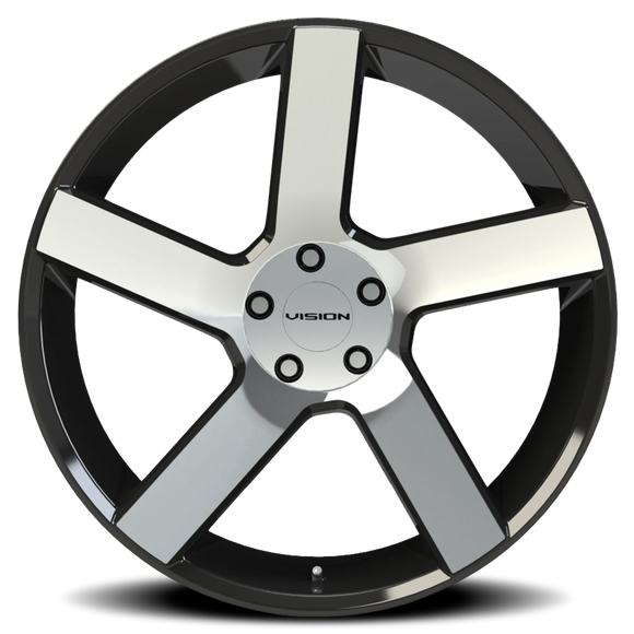 22x9.5 Vision 472 Switchback Gloss Black - Machined 5x139.7 ET8 CB77.8