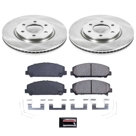 PowerStop OE Stock Replacement Low-Dust Ceramic Brake Pad and Rotor Kit