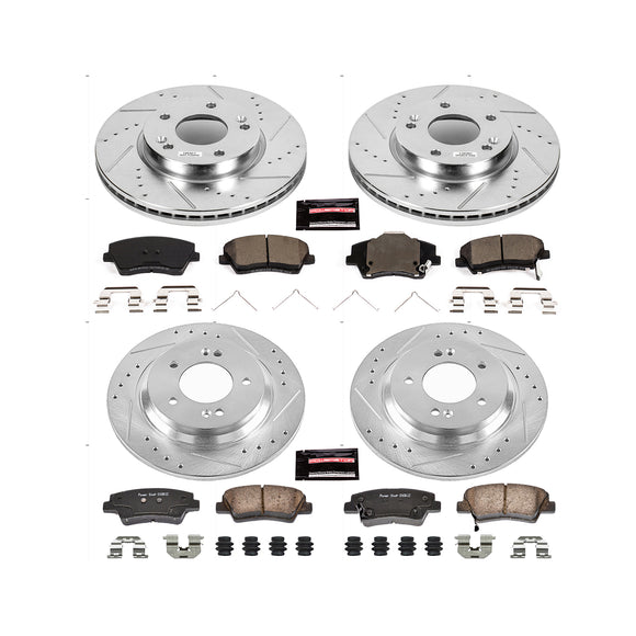 PowerStop Z23 Daily Driver Carbon-Fiber Ceramic Brake Pad and Drilled & Slotted