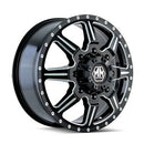 19.5x6.75 Mayhem Monstir Black-Milled Wheel/Rim 8x170 8101-9670MF