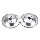 PowerStop Evolution Drilled Slotted Rotors Pair Rear For Subaru Impreza
