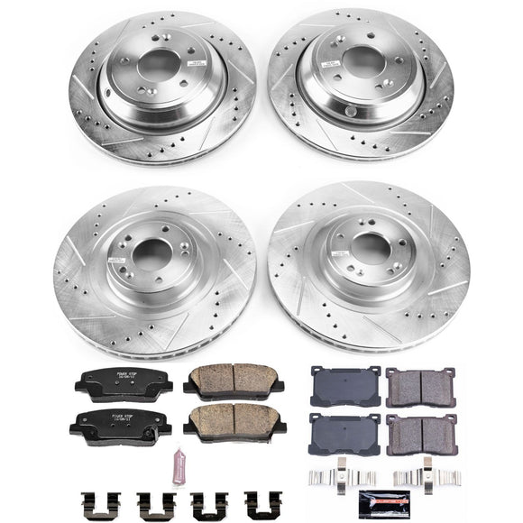 PowerStop Z23 Daily Driver Carbon-Fiber Ceramic Brake Pad and Drilled & Slotted