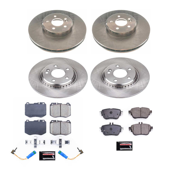 PowerStop OE Stock Replacement Low-Dust Ceramic Brake Pad and Rotor Kit