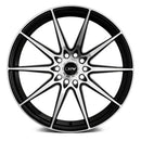 18x8 DRW Tuner D19 Gloss Black Machine Face 5x110/114.3 ET38 wheel/rim