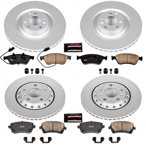 PowerStop Genuine Geomet Coated Rotor and Carbon-Fiber Ceramic Brake Pad Kit