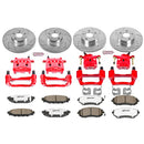 PowerStop Z26 Street Performance Ceramic Brake Pad, Drilled Slotted Rotor, and C