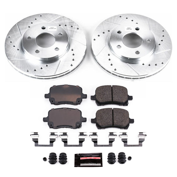 PowerStop Z23 Daily Driver Carbon-Fiber Ceramic Brake Pad and Drilled & Slotted