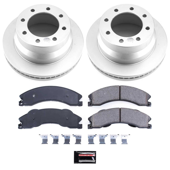 PowerStop Genuine Geomet Coated Rotor and Low-Dust Ceramic Brake Pad Kit