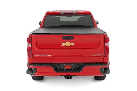 Rough Country Hard Roll Up Bed Cover 5'10" Bed For Chevy GMC Sierra 1500 19-25