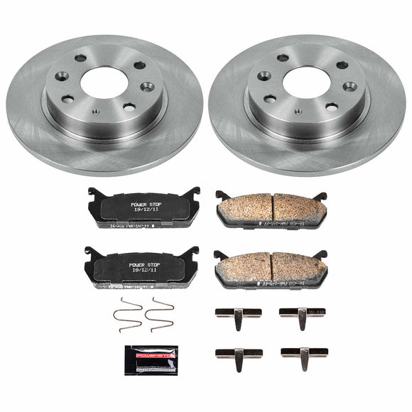 PowerStop OE Stock Replacement Low-Dust Ceramic Brake Pad and Rotor Kit