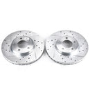 PowerStop Evolution Drilled Slotted Rotors Pair Front For Lincoln