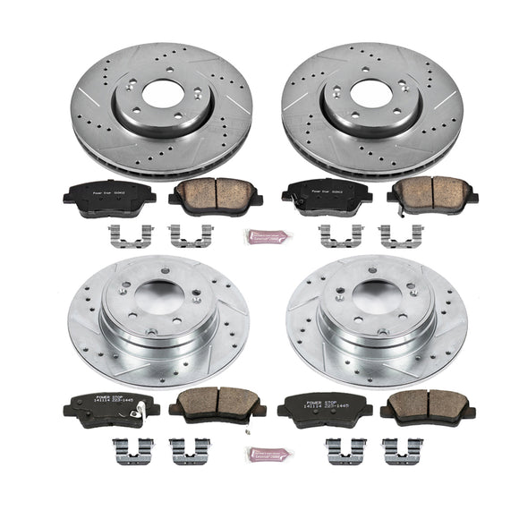 PowerStop Z23 Daily Driver Carbon-Fiber Ceramic Brake Pad and Drilled & Slotted