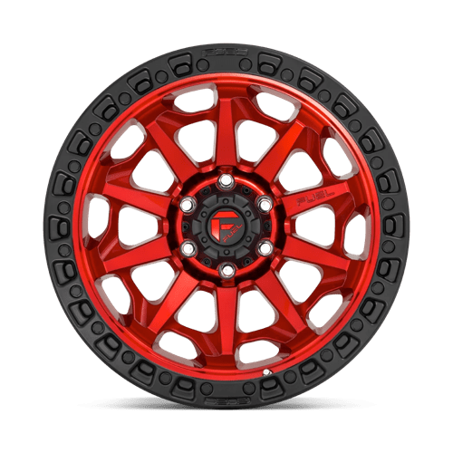 17X9 Fuel D695 Covert Candy Red Black Bead Ring 6X135 ET1 wheel/rim
