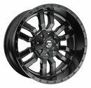 18x9 Fuel Off-Road D596 Sledge Matte Black Gloss Black Lip 6x135 ET-12 Wheel